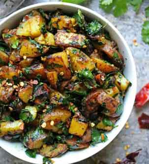 Potato Salad with Moringa Leaves